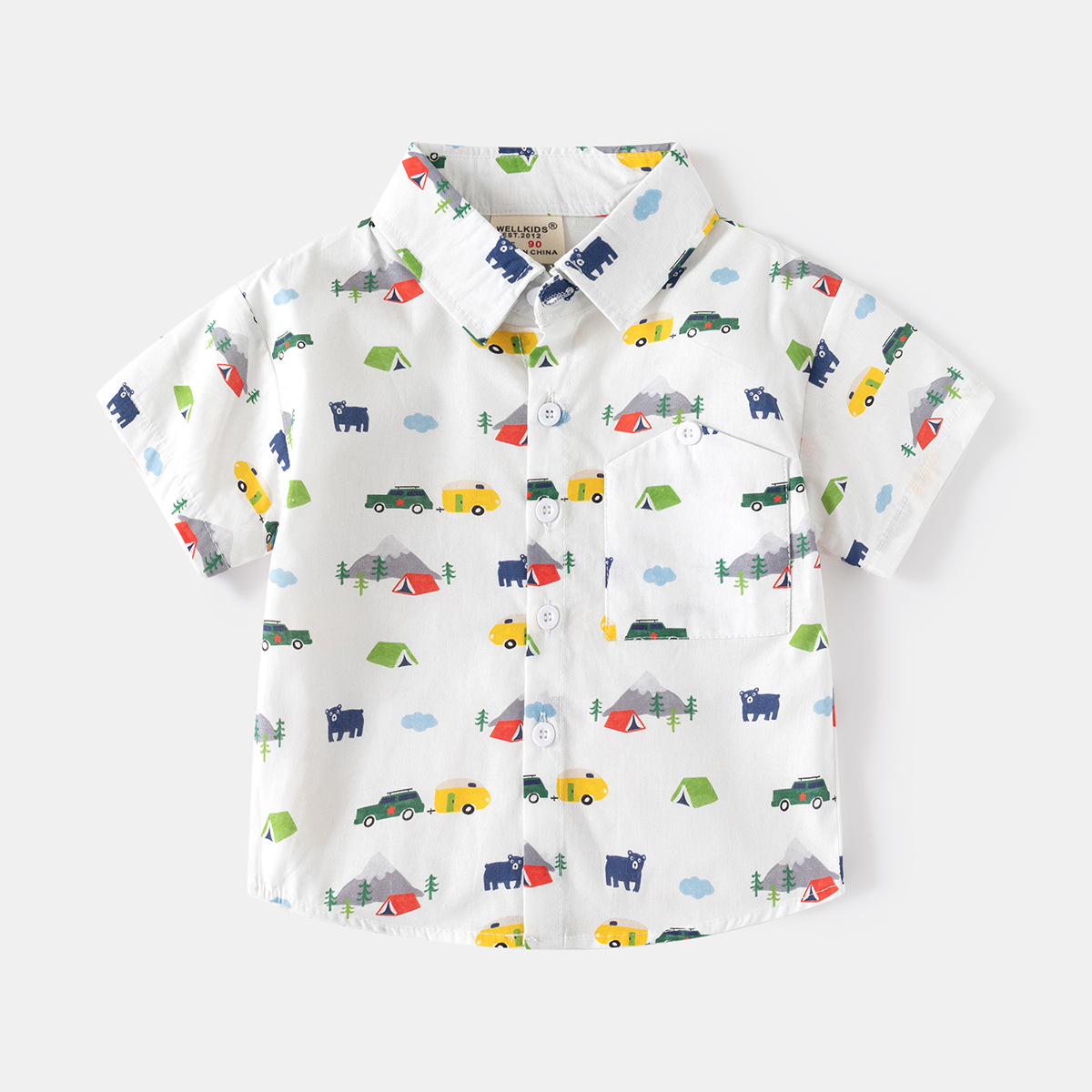 Boys' printed shirt 2025 summe - Baby Clothing Korea review and price