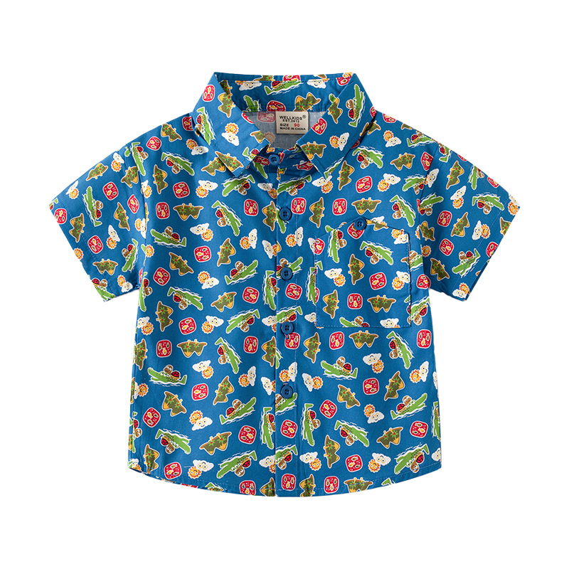Boys' printed shirt 2025 summe - Baby Clothing Korea review and price