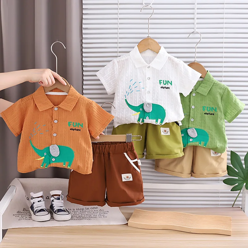 2026 Summer Baby Boys' 2Pcs Ou - Baby Clothing Elephant review and price