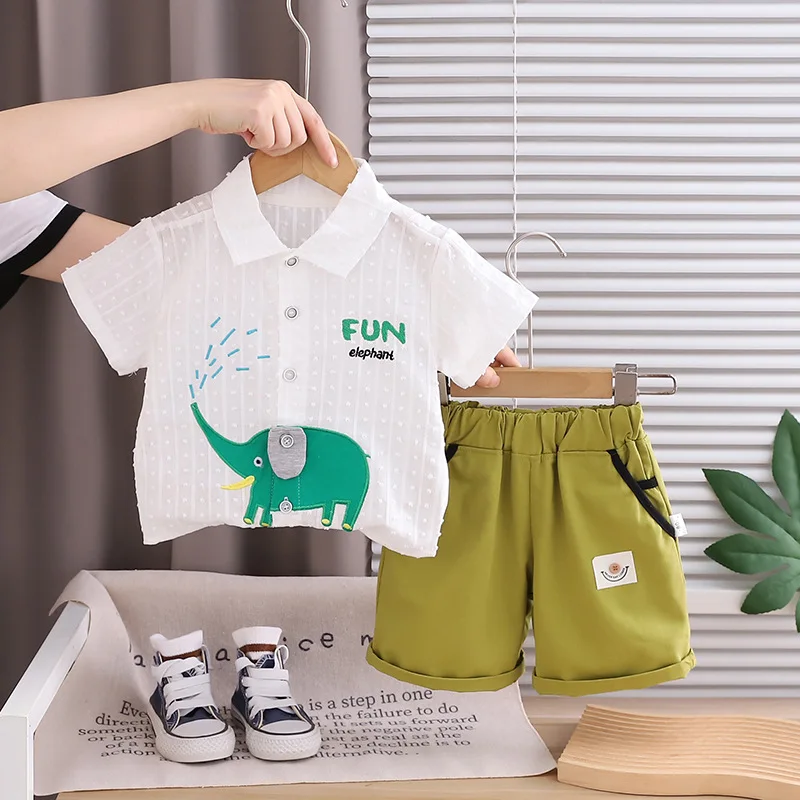 2026 Summer Baby Boys' 2Pcs Ou - Baby Clothing Elephant review and price