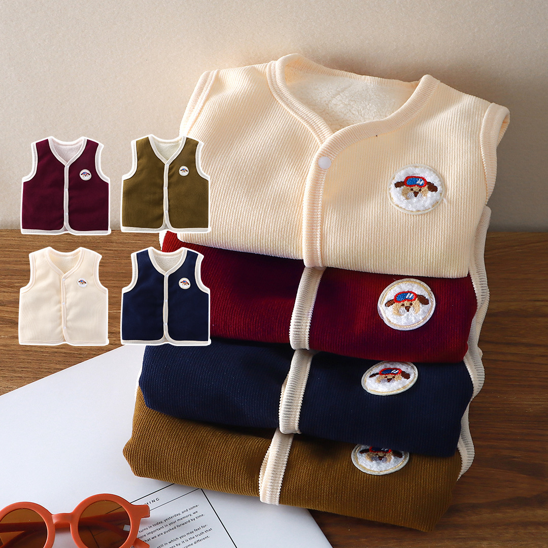 Double Layered Plush Thickened - Knit Cardigan Infant review and price