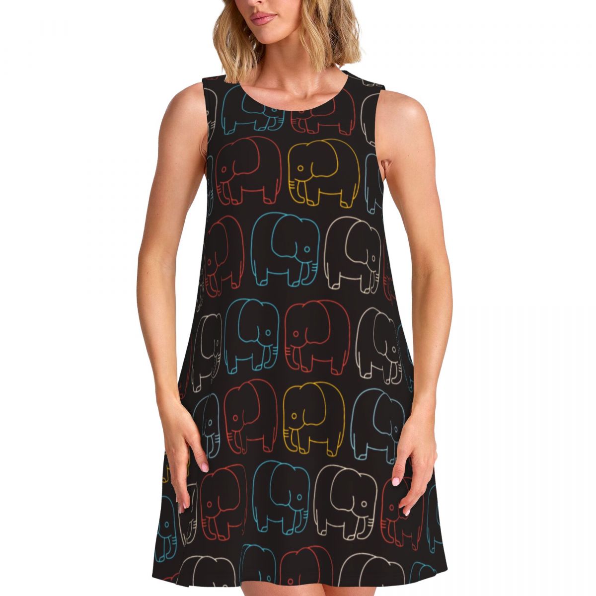 Retro Baby Elephant Dress Colo - Baby Clothing Elephant review and price
